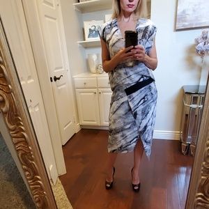 Helmut Lang drop waist silk dress